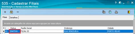 WINT O que fazer quando uma filial não aparecer na rotina 1130