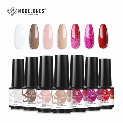 Jual Modelones Gel Nail Polish Nude Color UV Gel Thermal Chameleon Soak Off Nail Art Polish 7ml
