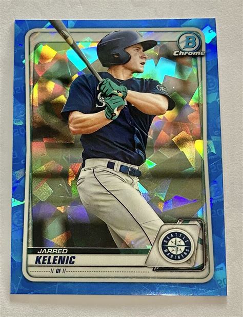 Jarred Kelenic Bowman Chrome Atomic Refractor Atlanta Braves Rc Ebay