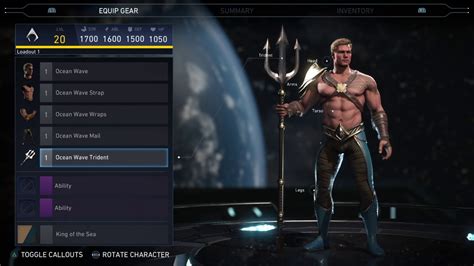 Injustice 2 Aquaman Epic Gear Showcase Special Moves Youtube