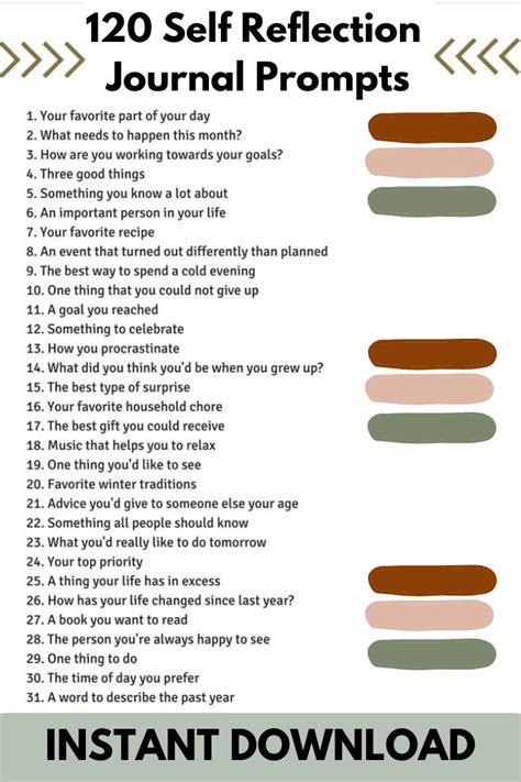 120 Self Reflection Journal Prompts Daily Reflection Journal Self