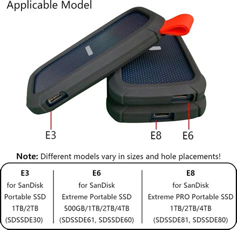 Panbo Funda Para Ssd Port Til Sandisk Extreme Modelos Compatibles E