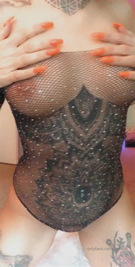 Skinny Goth Slut Caliwav Strips And Plays With Tight Pussy