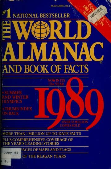 The World Almanac And Book Of Facts 1989 Created For The World