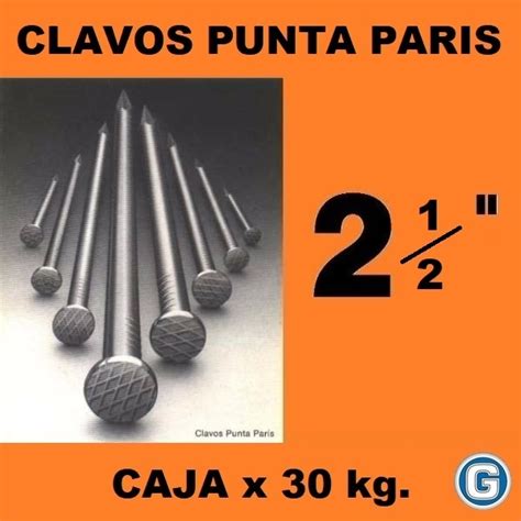 Clavos Punta Paris Acindar 2 1 2 Caja 30 Kg GRAMABI