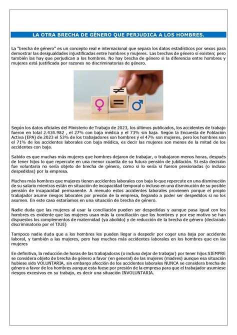 LA OTRA BRECHA DE GÉNERO QUE PERJUDICA A LOS HOMBRES. - Laboral Pensiones