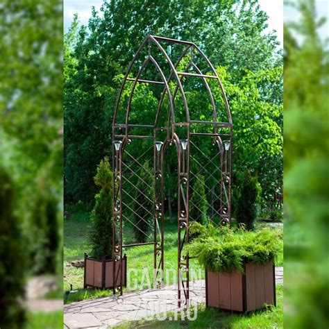 Арка садовая кованая с фонарями 863-08R купить в Пензе цена 25 600 руб ...