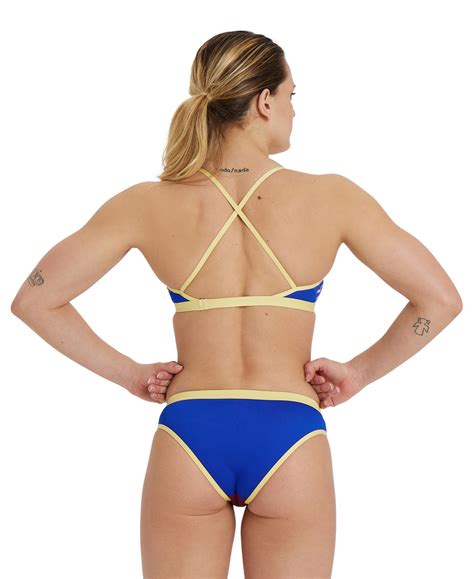 Costum Baie Femei Doua Piese Arena Icons Bikini Cross Back Solid Arena Rom Nia