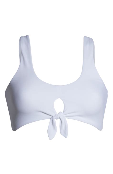 The Tie Front Bikini Top Something Navy Nordstrom February POPSUGAR Fashion Photo 4