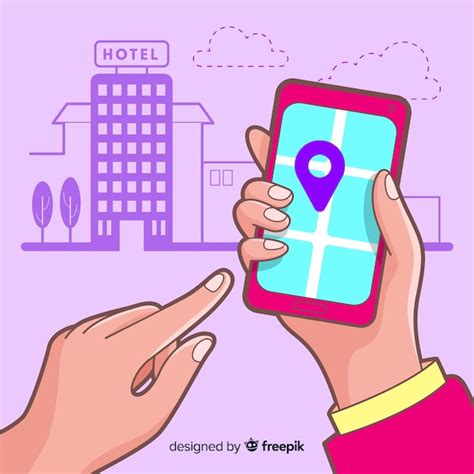 Free Vector Flat Hotel Booking Concept Background