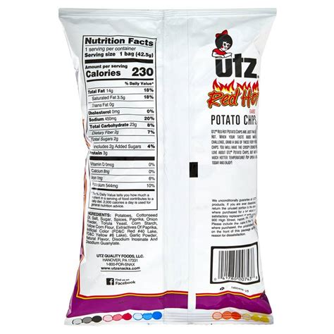 Utz Red Hot Potato Chips Oz Snacks Fast Delivery By App Or Online