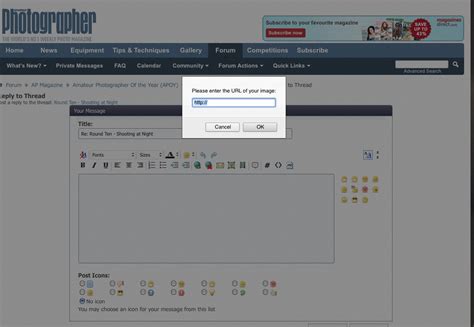 How To Embed An Image In A Forum Post Amateur Photographer