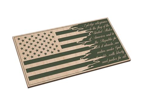 Tattered American Flag With Covered Pledge Of Allegiance Svg Etsy