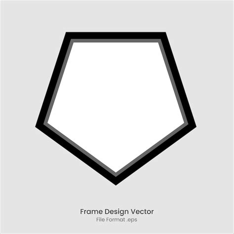 Premium Vector Black Pentagon Frame Vector File Format Eps