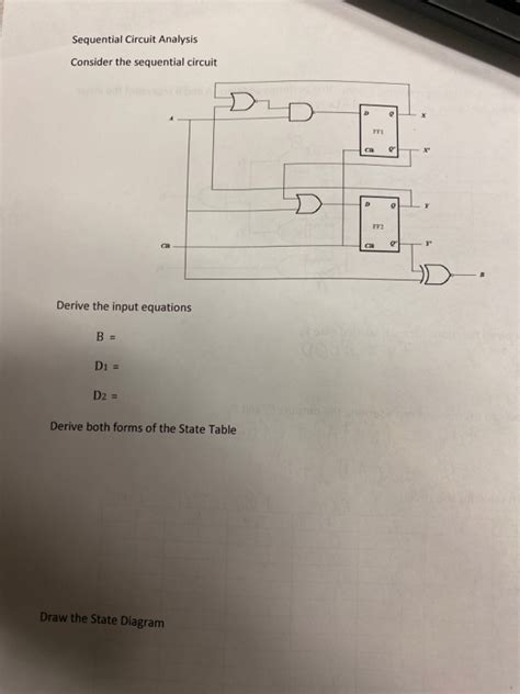 Solved Sequential Circuit Analysis Consider The Sequential