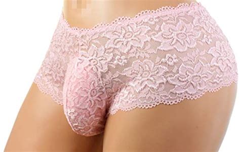Buy Sissy Pouch Panties Men S Silky Lace Bikini Briefs Girly Underwear Sexy For Men Ls Online At