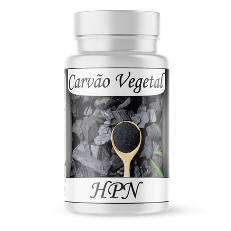 Carvão Vegetal ativado em pó 60 cápsulas 500mg produto natural