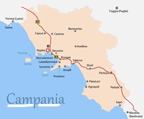 Campania Maps And Interesting Travel Destinations