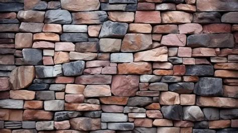 Variety Of Shaped And Shaded Stone Textures Adorning Wall Background