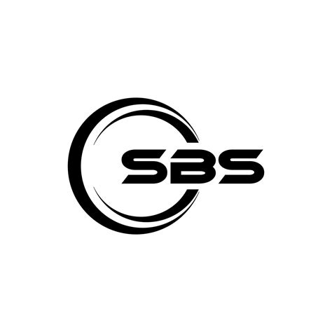 Sbs Letter Logo Design With White Background In Illustrator Vector