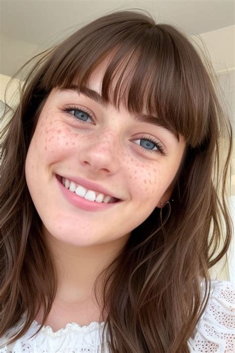 A Realistic Selfie From A Years Old Brunette Smiling And By Jorh Ancara Playground