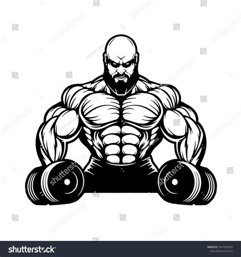 Bodybuilding Pencil Drawing