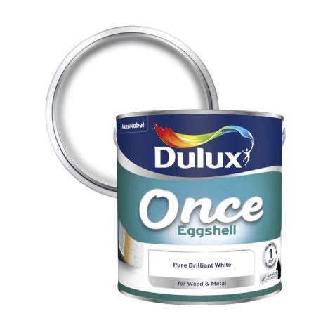 Dulux Once Eggshell Paint Brilliant White Colour Supplies