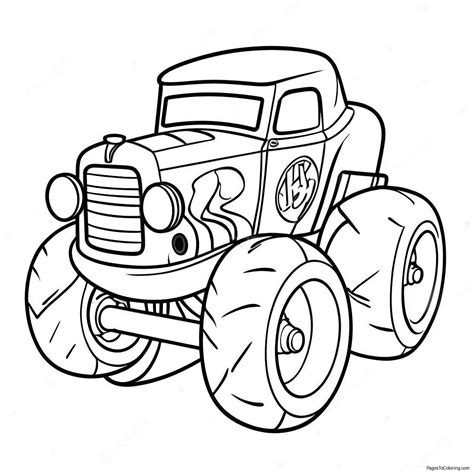 Bone Shaker Hot Wheels Coloring Page