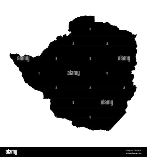 Zimbabwe Silhouette Outline Map Over A White Background Stock Photo Alamy
