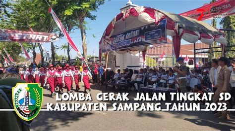 LOMBA GERAK JALAN TINGKAT SD KABUPATEN SAMPANG MADURA TAHUN 2023