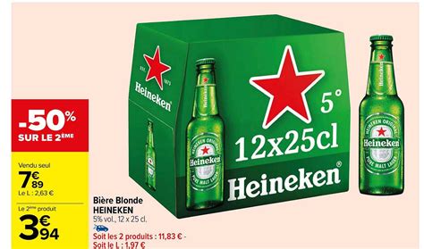 Promo Bi Re Blonde Heineken Chez Carrefour Icatalogue Fr