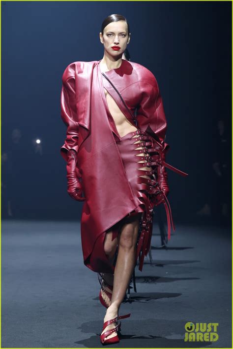 Julia Fox Wears Nude Illusion Sequin Look At Mugler Fashion Show During Paris Fashion Week