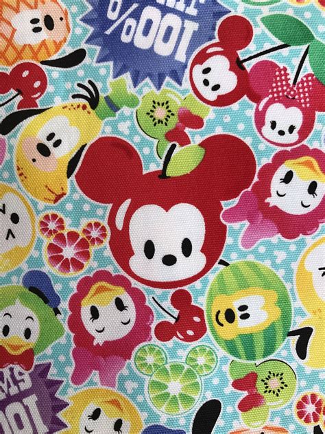 Disney 100 Fruity Fabric Made in Japan | Etsy | Disney fabric, Etsy, Fabric