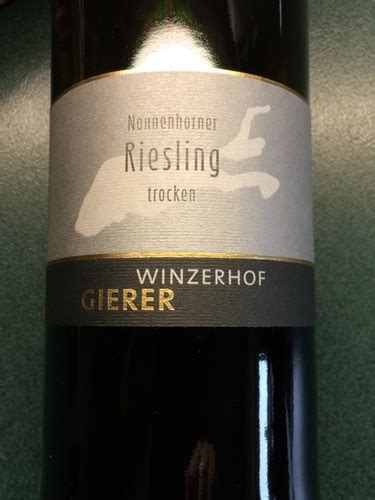 Winzerhof Gierer Nonnenhorner Riesling Trocken Vivino Australia