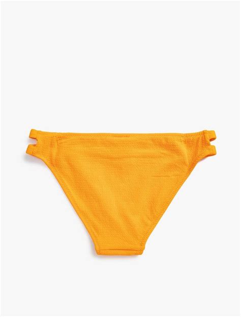 Turuncu Kad N Brazilian Bikini Alt Normal Bel Pencere Detayl Sak Bm Koton