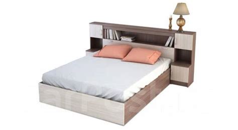 Кровать Двухспальная Бася 1,6 с прикроватным модулем, двуспальная ...