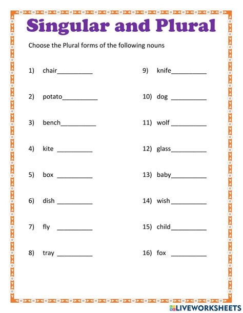 Irregular Plural Nouns 2nd And 3rd Grade Noun Worksheet Worksheets