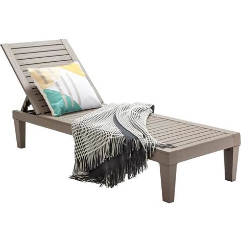 Goplus Chaise Longue Pour Bain De Soleil Dossier R Glable Meuble De