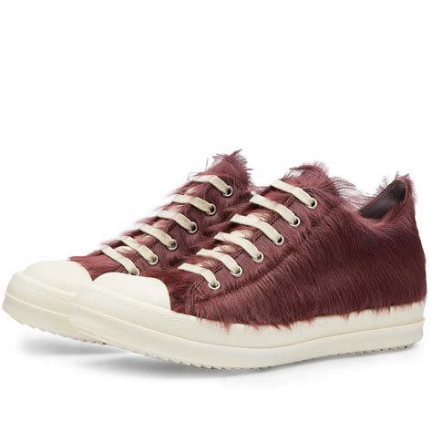 Rick Owens Womens Low Sneakers In Red Rick Owens