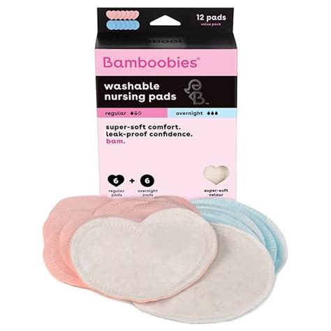 Bamboobies Womens Nursing Pads Reusable And Washable