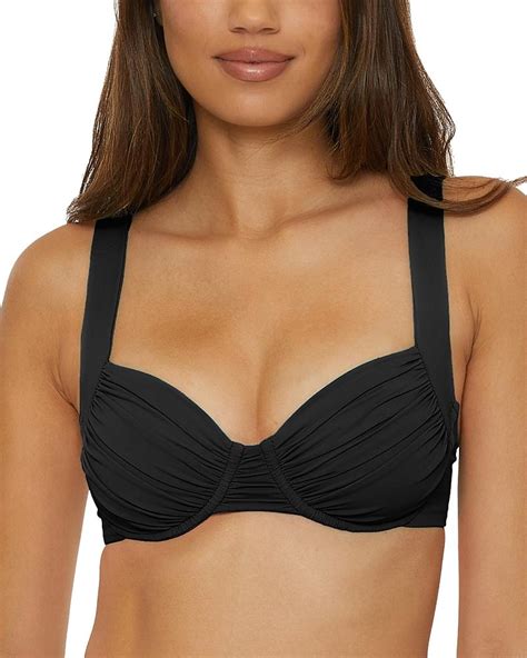 Becca Color Code Multi Way Underwire Bikini Bra Top In Black Lyst