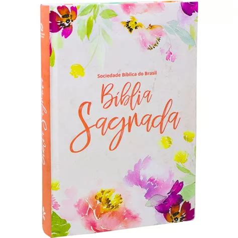 Bíblia Sagrada Letra Grande Capa ilustrada Floral Nova Almeida