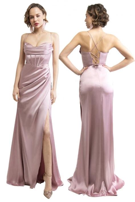 Robes de soirée Femme GP409 ROSE POUDRE Promulias Efashion Paris sur