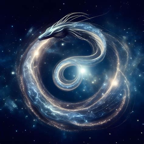 Premium Ai Image Fantasy Dragon In Space 3d Rendering Abstract Background