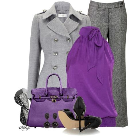 Gray And Purple Style Contest Mature Women Fashion Womens Fashion