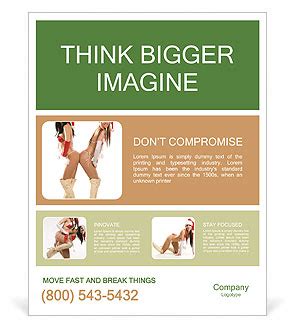 Santa Girls In Red Bikini Poster Template Design ID SmileTemplates