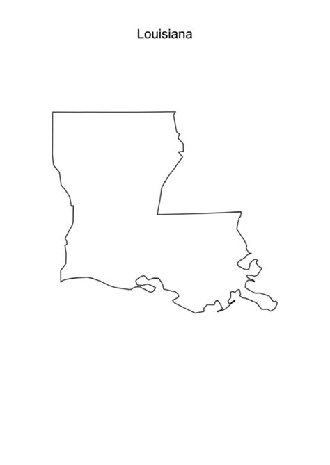 Louisiana Map Template Printable Pdf Download