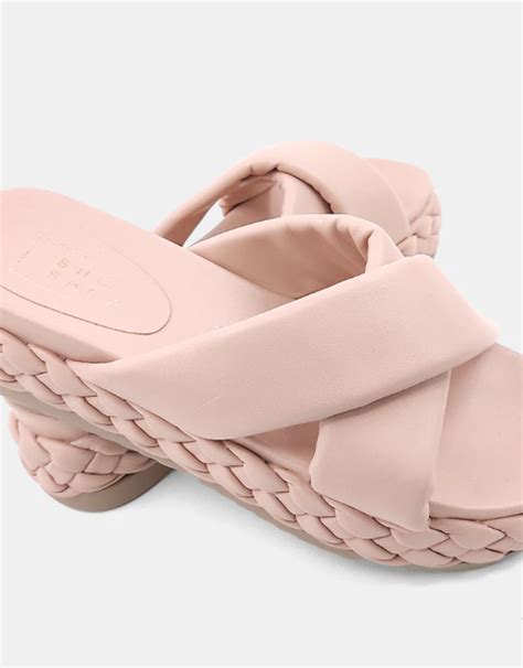 Nude Faux Leather Platform Sandal Blush Boutique