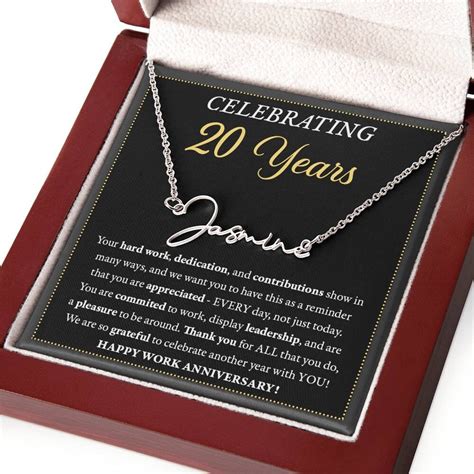 20th Work Anniversary Gift 20 Years of Service at Job - Etsy Australia