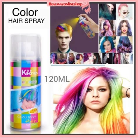temporary color hair spray fashion color hair spray ml shopee malaysia